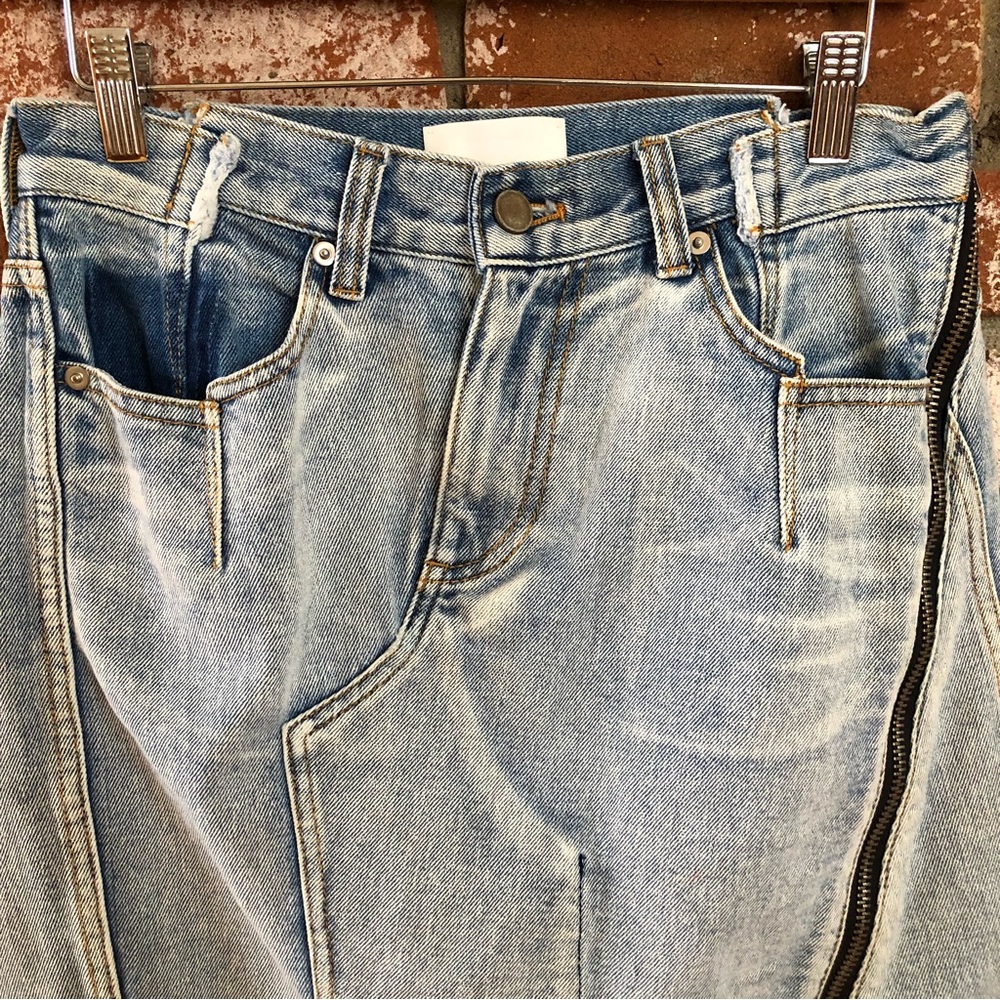 3.1 Phillip Lim Asymmetrical Zip Denim Skirt - Picture 5 of 10